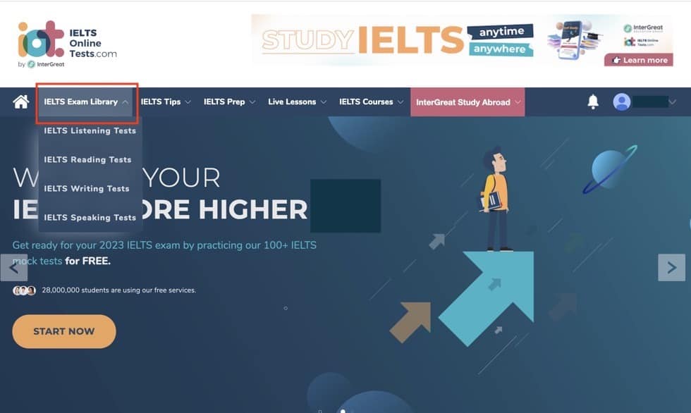 IELTS Online Tests.comの無料模擬試験問題の使い方