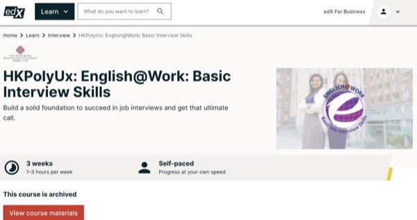 HKPolyUx: English@Work: Basic Interview Skills