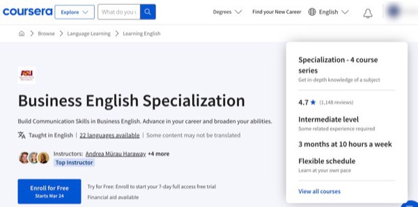 Business English Specialization