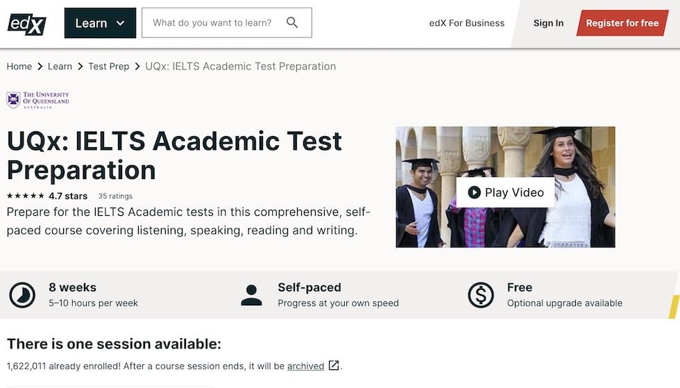 UQx: IELTS Academic Test Preparation