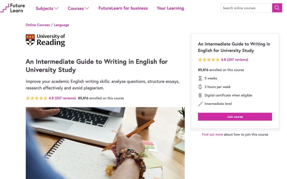 An Intermediate Guide to Writing in English for University Study