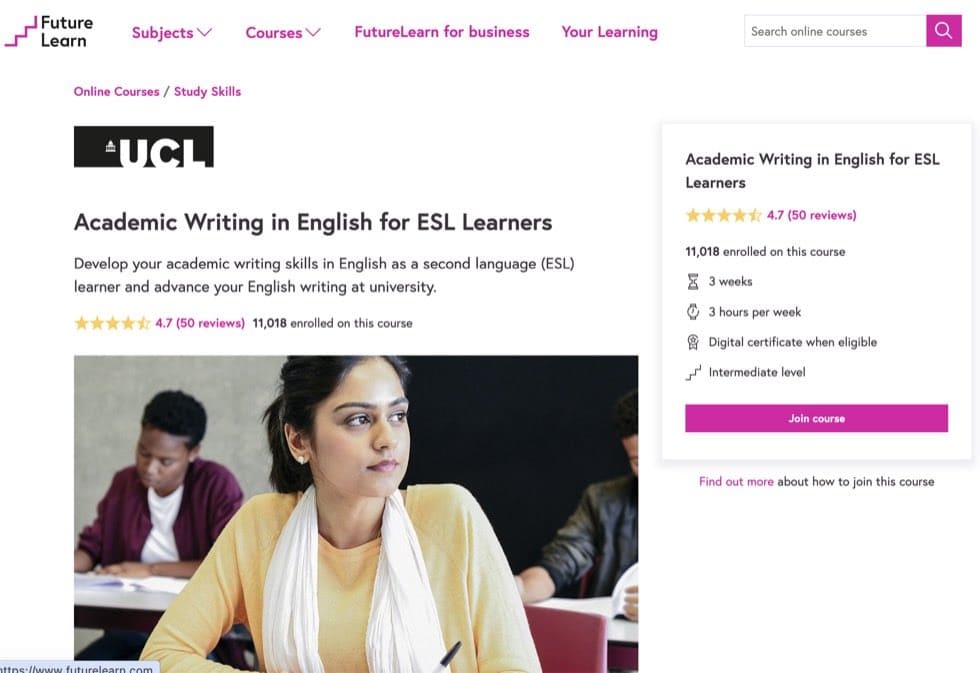 Academic Writing in English for ESL Learners