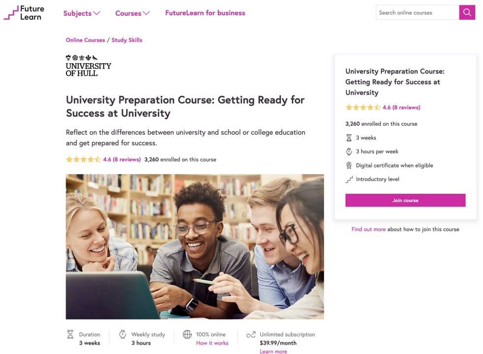 University Preparation Course: Getting Ready for Success at University