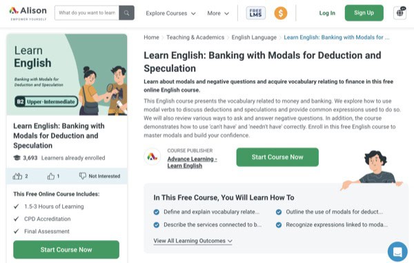 Learn English: Banking with Modals for Deduction and Speculation
