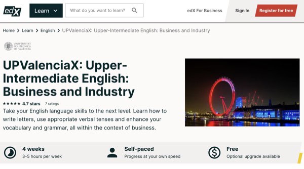 UPValenciaX: Upper-Intermediate English: Business and Industry
