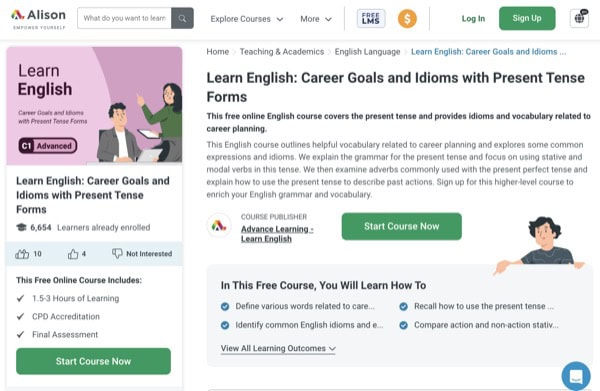 Learn English: Career Goals and Idioms with Present Tense Forms