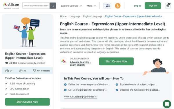 English Course - Expressions (Upper-Intermediate Level)