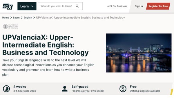 UPValenciaX: Upper-Intermediate English: Business and Technology