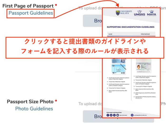 ガイドラインが表示される