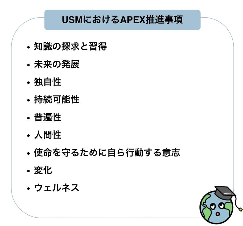 USMのAPEX推進事項